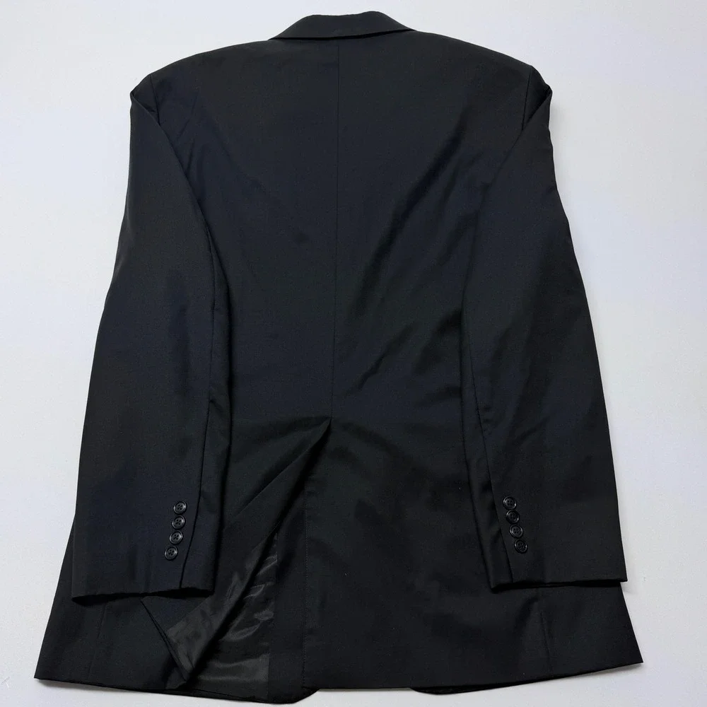 Stafford Performance Mens Black Two Button Suit Jacket Blazer 40L